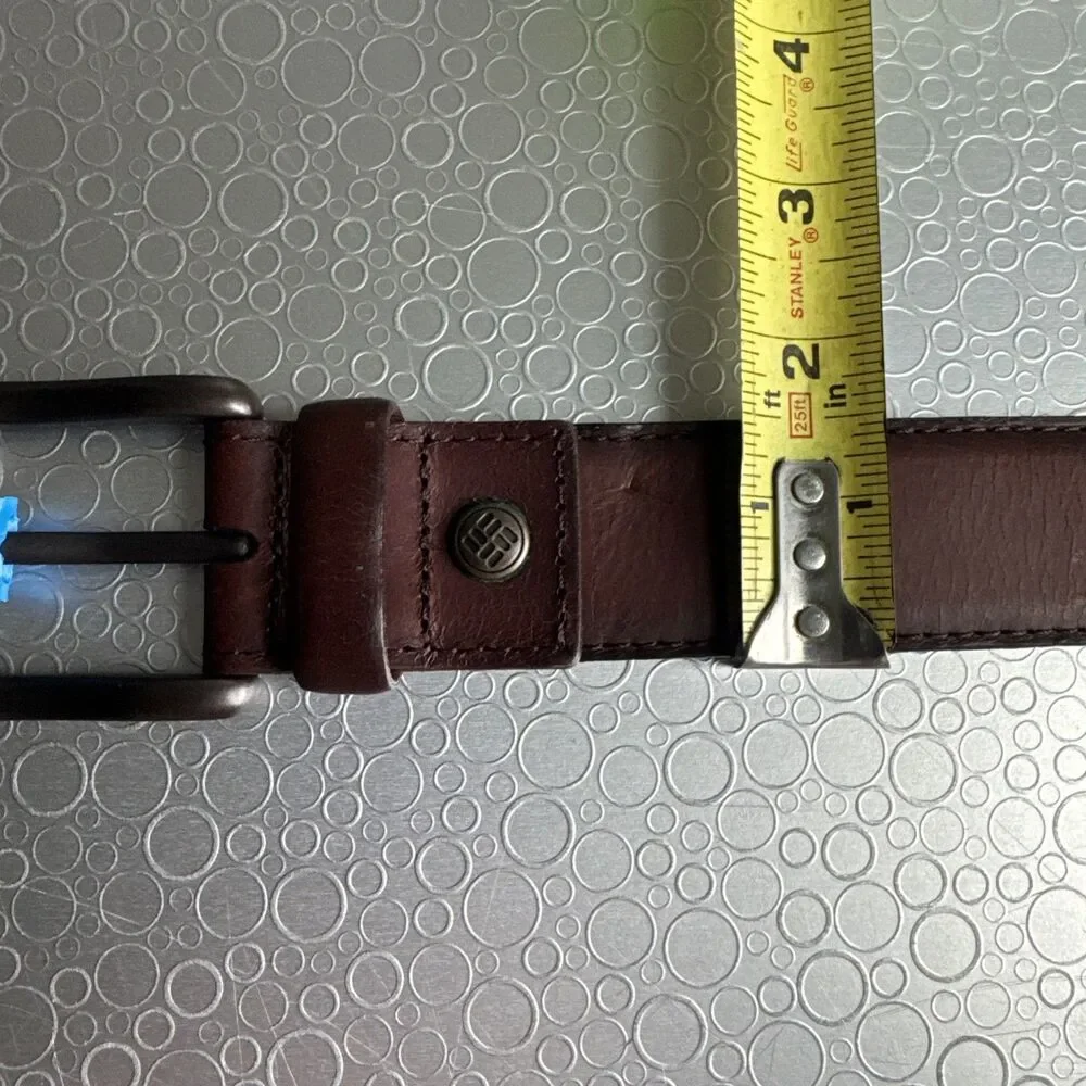 NWT Columbia Mens Brown Leather Belt Outdoor Classic Casual Gorpcore - Size 36